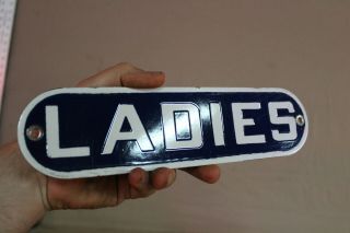 Ladies Rest Room Porcelain Metal Sign Service Station Hotel Theater Farm Barn 66