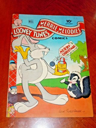 Looney Tunes Merrie Melodies 39 (1945) Vg - F (5.  0) Cond.  Bugs Bunny Porky Pig