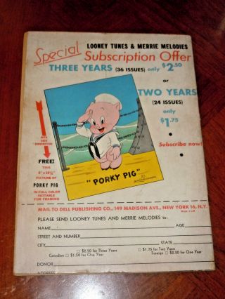 LOONEY TUNES MERRIE MELODIES 39 (1945) VG - F (5.  0) cond.  BUGS BUNNY PORKY PIG 4
