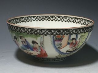 Very Fine Republic Chinese Porcelain Figures Eggshell Bowl