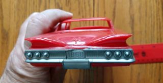 Vintage Processed Plastic Tim Mee 1960 Chevy Bel Air 4 Door Sedan Metal Bottom 4