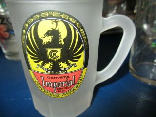 Vintage Imperial Cerveza Mini Beer Mug Shot Glass Costa Rica