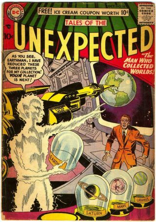 Tales Of The Unexpected 18 Jack Kirby Cover/art Dc Silver Age Sci - Fi Horror Bin