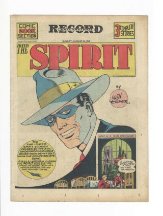 The Spirit - August 25,  1940 - Early Issue By Will Eisner - Bondage Torture