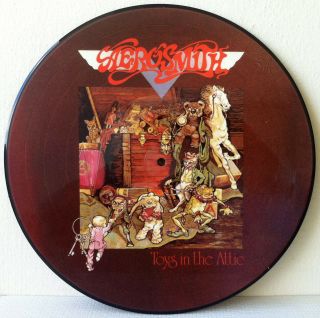 AEROSMITH ' Toys In The Attic ' Japan picture - disc vinyl LP,  w/discography insert 2