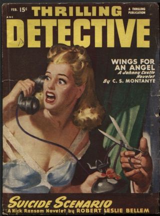 Thrilling Detective 1948 February.  Pulp