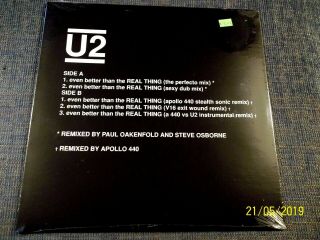 1992 U2 " Even Better Than The Real Thing " 12 " 45 & Poster /island 12is - 525