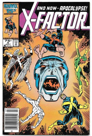 X - Factor 5 Fn/fn,  1986 Marvel Comics 1st Full Apocalypse Key Issue Appearance