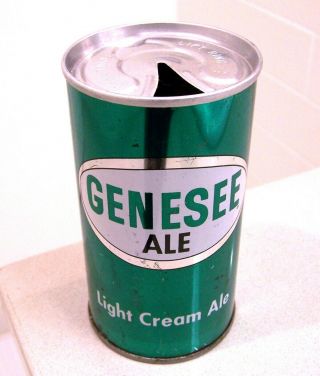 C.  1960s Genesee Light Cream Ale Fan Tab Metallic Early Ss Beer Can Rochester