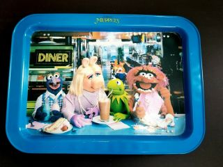 Vintage Muppets Metal Folding Tv Tray Jim Henson Miss Piggy Kermit Gonzo