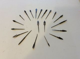 Group Of 20 Old Antique Indian Arrowheads Various Shapes No Sword Dagger