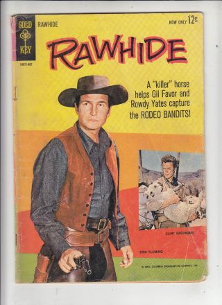 Rawhide 1 (gold Key 1963) Clint Eastwood Photo Cover G/vg