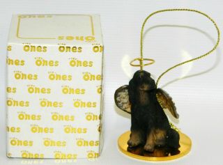 Gordon Setter Dog Figurine Ornament Angel 2 " Miniature Figure Tiny Ones 1996