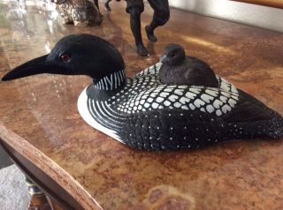 Raymond Jennings Decoy Common Loon And Chick