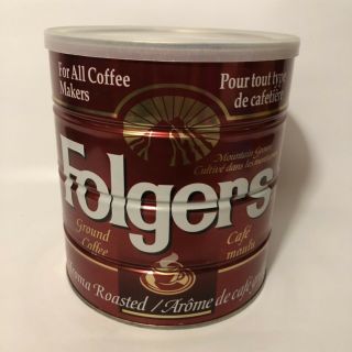 Folgers Aroma Roasted Coffee Can For All Coffee Makers 39 Oz
