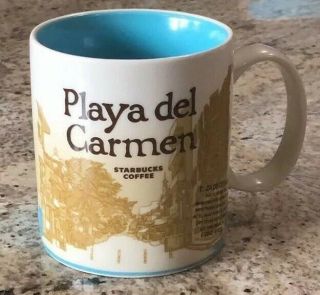 Starbucks Playa Del Carmen Mexico Global Icon Coffee Mug Cup 16oz With Tags