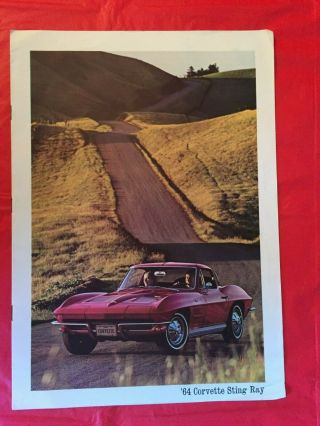 1964 Chevrolet " Corvette Sting Ray " Car Dealer Sales Brochure