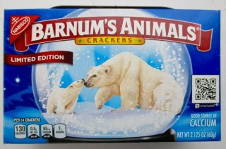 Nabisco Barnums Animals Crackers Limited Edition Polar Bear Snow Globe Exp 6 19