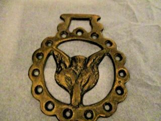 Vintage Horse Brass,  Fox Head - From The Uk