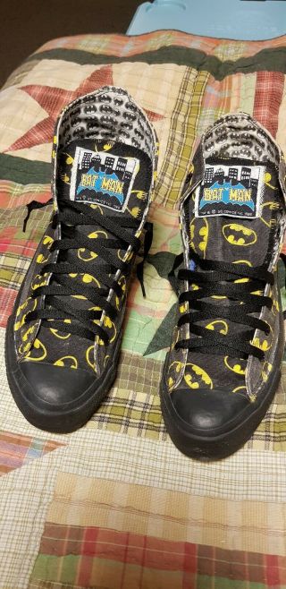 Vintage Batman Converse Chuck Taylor All Star Shoe Box 1980s Size 8.  5