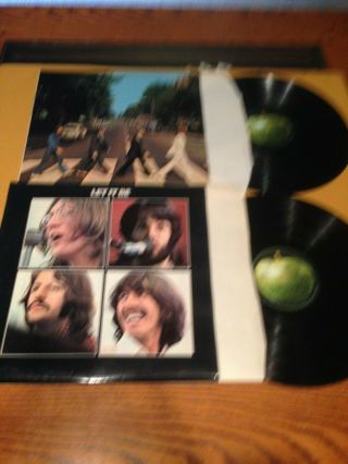 (2) The Beatles Vinyl Lp Albums - Let It Be (1970) - Abbey Road (1969) - Apple
