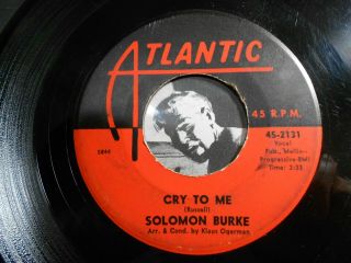 Solomon Burke - Cry To Me / I Almost Lost My Mind Atlantic 2131 Vg 1962
