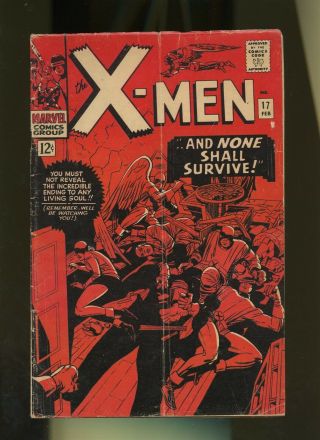 X - Men 17 Gd 2.  0 1 Book Marvel U.  S.  Army Magneto 1966,  1st Iceman Doctor