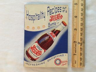 1940 Pepsi Cola " Hospitality Recipes " Vintage Cook Book Recipe Booklet Brochure