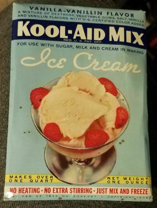 Vintage Kool - Aid Vanilla Ice Cream Packet Package