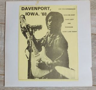 Jimi Hendrix Davenport Iowa 68 Double Vinyl Lp Album Record Usa