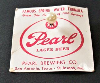 Pearl - Fine Lager Beer - Collectible Pearl Pin - Beer Brand Promo