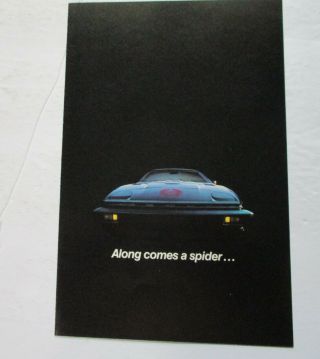 1981 Triumph Tr7 Spider Model Showroom Sales Brochure.  4 - Page Foldout Style