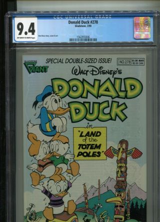 Donald Duck 278 Carl Barks Cover/story/art Don Rosa Story/art Cgc Near 9.  4