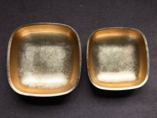 Two Red and Gold Mid Century Lacquer Dishes 5