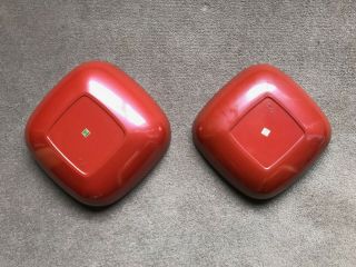 Two Red and Gold Mid Century Lacquer Dishes 8