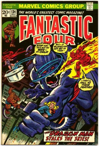 Fantastic Four 134 John Buscema Sinnott Marvel Bronze Age 1973 Bin