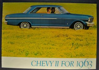 1963 Chevrolet Chevy Ii Nova Brochure Ss Wagon Orig 63 Not A Reprint