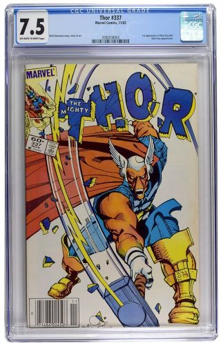 Thor 337 Cgc 7.  5 Marvel Comic Key Simonson Art 1st Beta Ray Bill