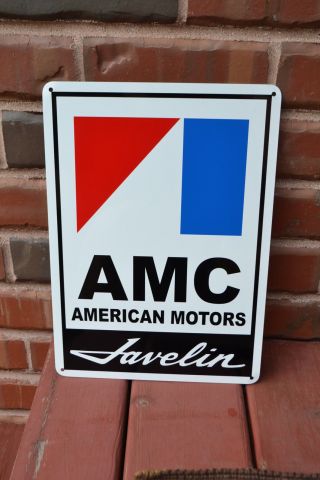 Amc Javelin American Motors Racing Sign Amx Service Mechanic Garage Ad Sign