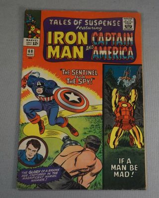 Orig.  August 1965 Tales Of Suspense No.  68 Comic Book Iron Man Captain America
