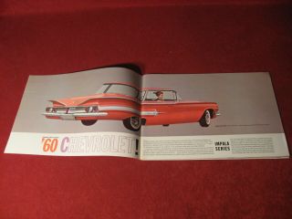 1960 Chevy Large GM Factory Showroom Dealership Sales Brochure Old 2