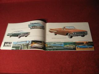 1960 Chevy Large GM Factory Showroom Dealership Sales Brochure Old 3