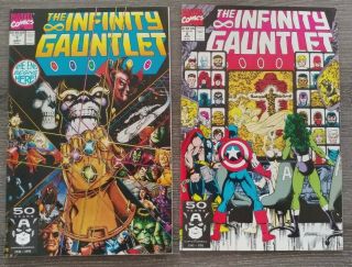 The Infinity Gauntlet 1 And 2 Vf,  /nm -
