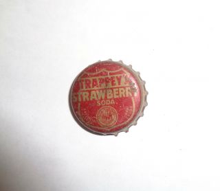 Vintage Trappeys Strawberry Soda Bottle Cap Louisiana Tax Stamp