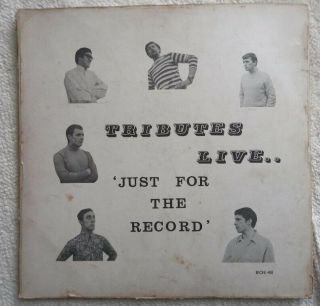 Tributes Live - Just For The Record - 1968 - Lp - Mega Rare Uk Beat R 