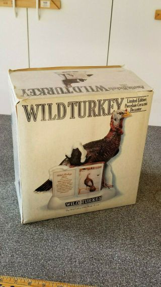 WILD TURKEY LORE SERIES 2 WINTER FOREST 1980 BISQUE DECANTER BOTTLE 2