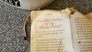 WILD TURKEY LORE SERIES 2 WINTER FOREST 1980 BISQUE DECANTER BOTTLE 4