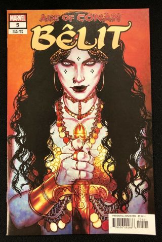 Age Of Conan Belit 5 Jenny Frison 1:25 Variant,  Nm,  Htf,  Marvel Comics