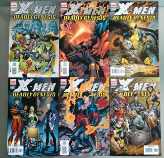 X - Men Deadly Genesis 1,  2,  3,  4,  5,  6 Limited Series Full Run Nm Set Brubaker