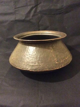 Antique 19th Century Indian Hand Beaten Copper Bowl